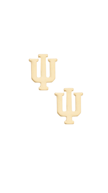 Indiana Hoosiers 24K Gold Plated Stud Earrings