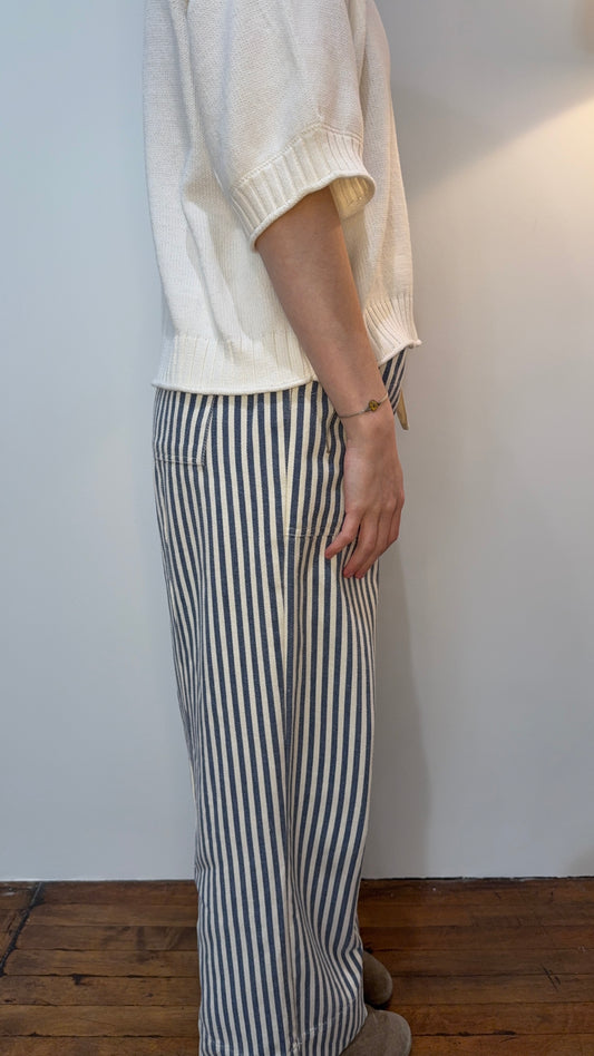 Navy Boardwalk Stripe Pants