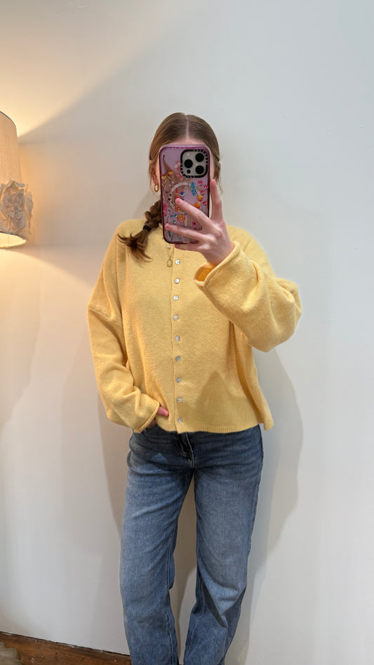 Butter Yellow Cardigan