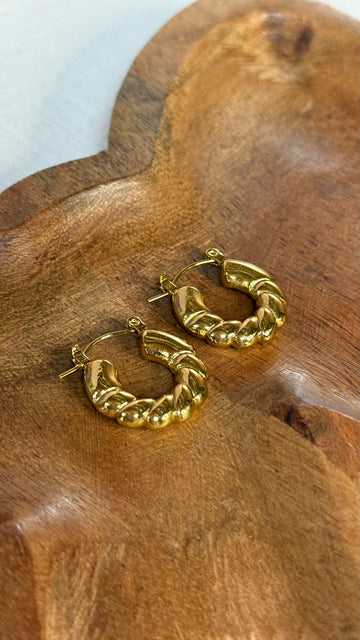Tarnish Free Gold Hoops