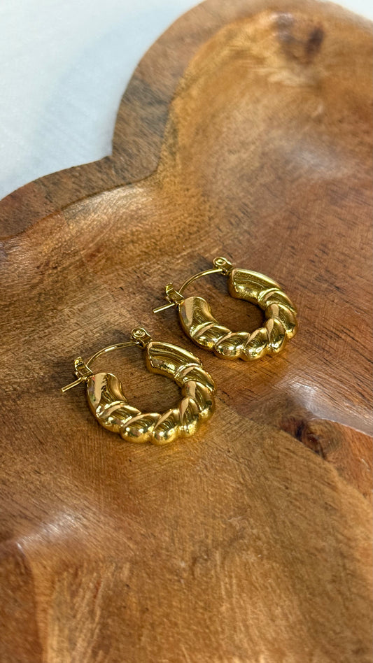 Tarnish Free Gold Hoops