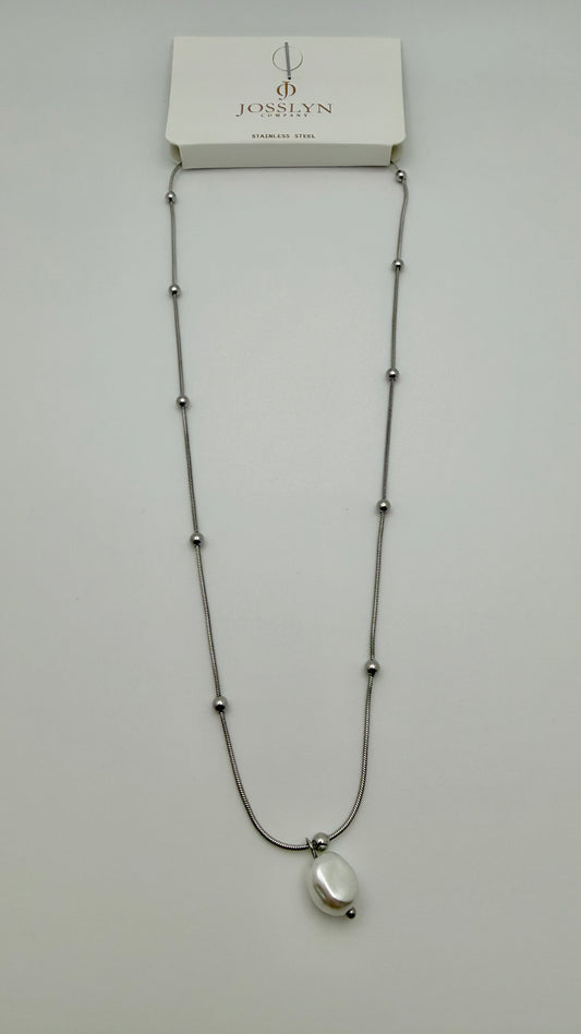 Silver Pearl Necklace