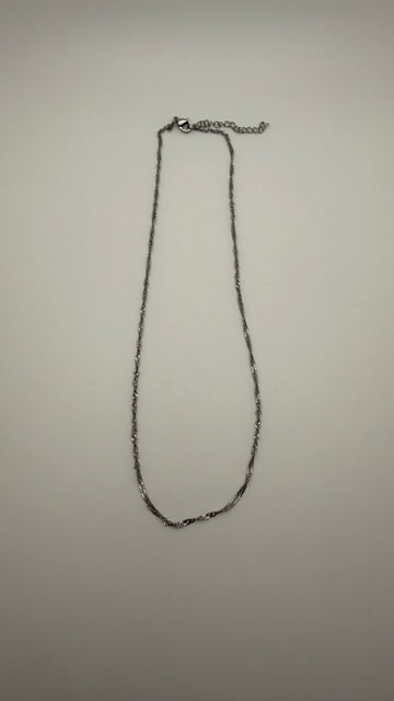 Silver Singapore Chain Necklace