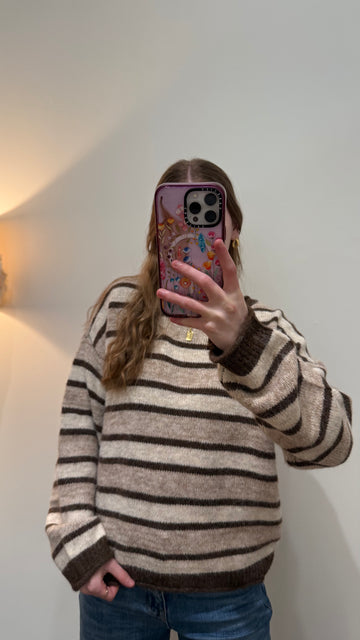 Marlow Heathered Stripe Knit Sweater