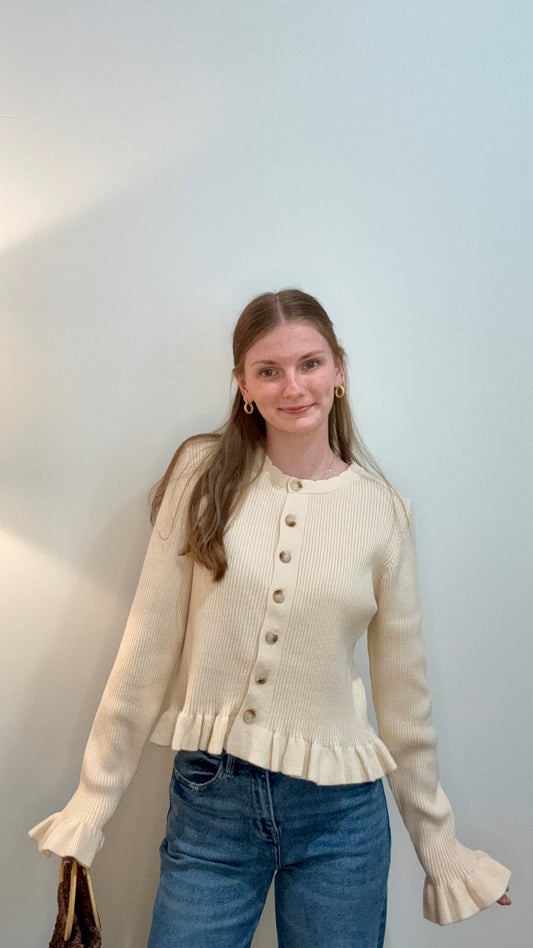 Ivory Bloom Cardigan