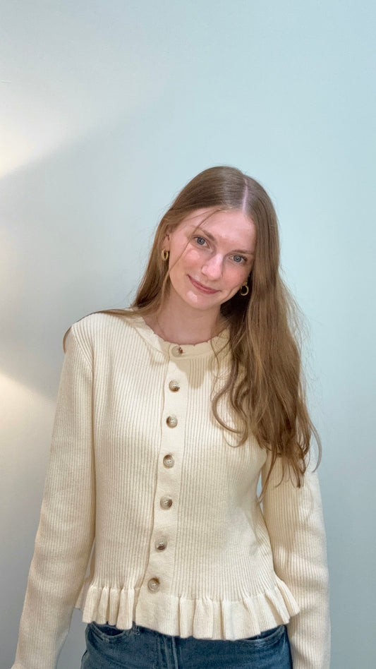 Ivory Bloom Cardigan