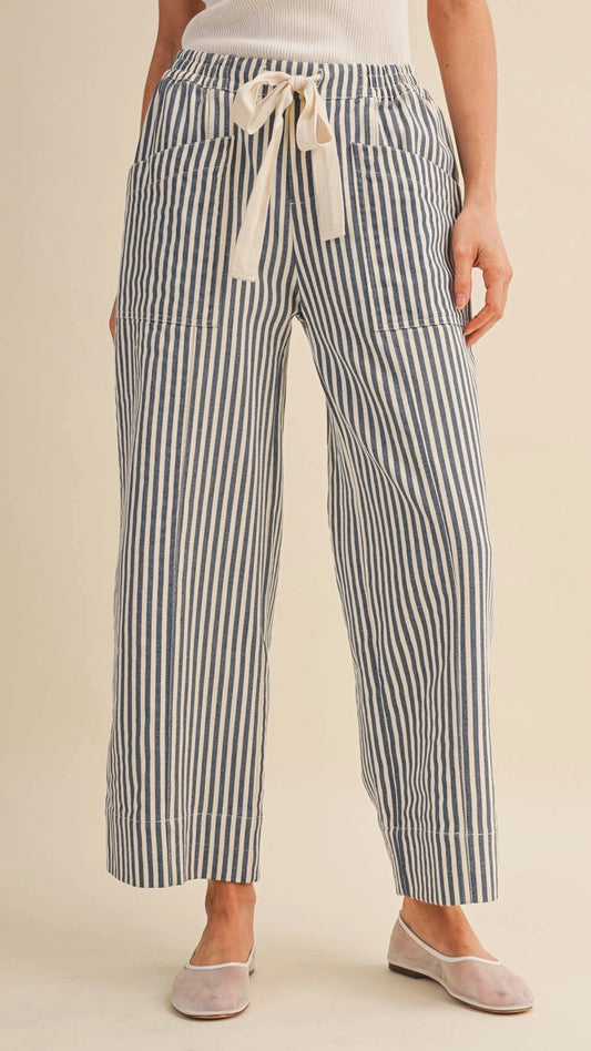 Navy Boardwalk Stripe Pants