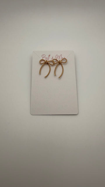 Gold Bow Earrings