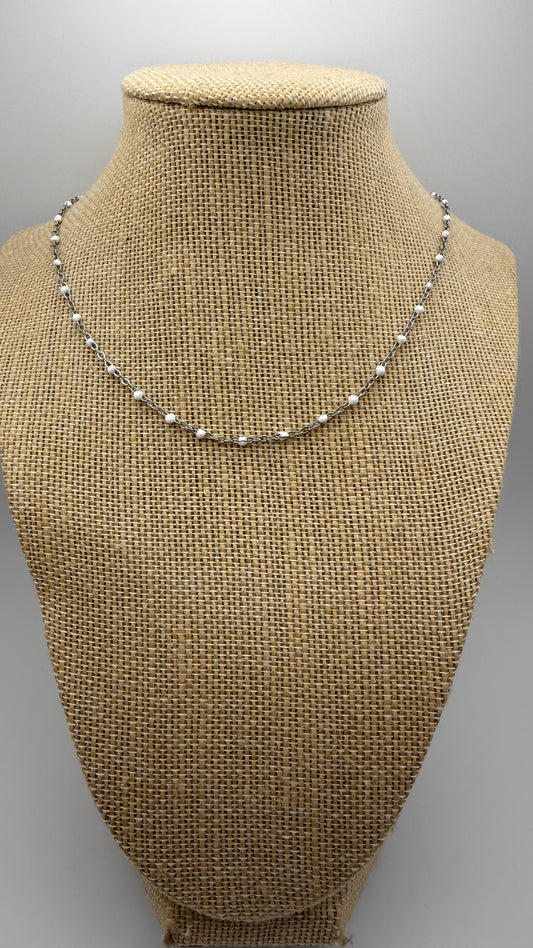 Silver Confetti Necklace