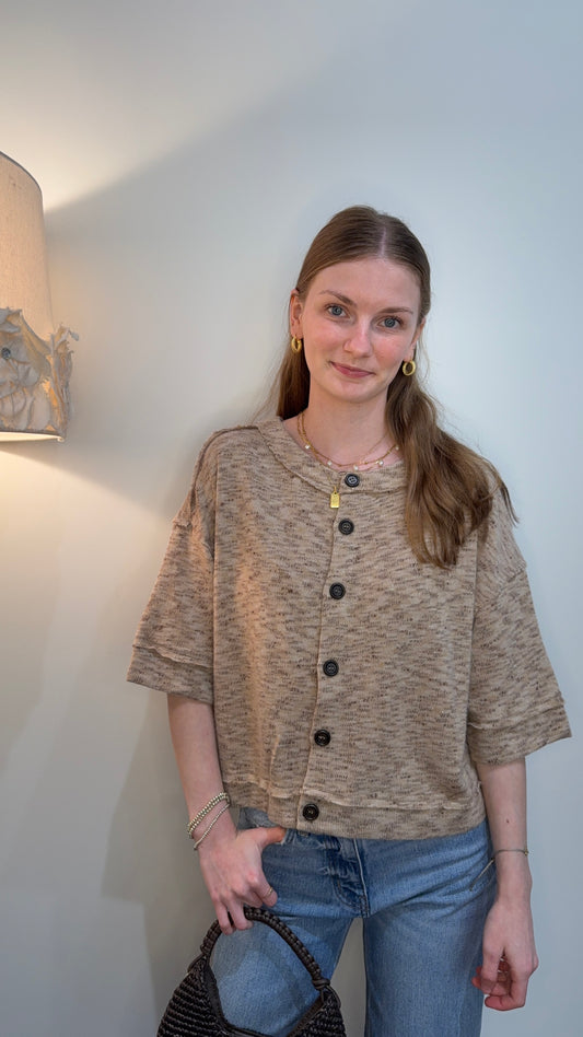 Morning Latte Knit Top