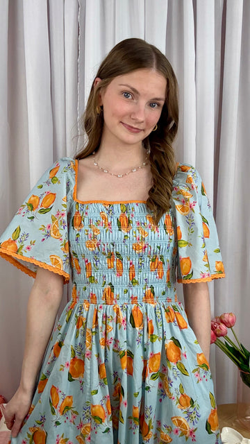 Summertime Orange Maxi Dress