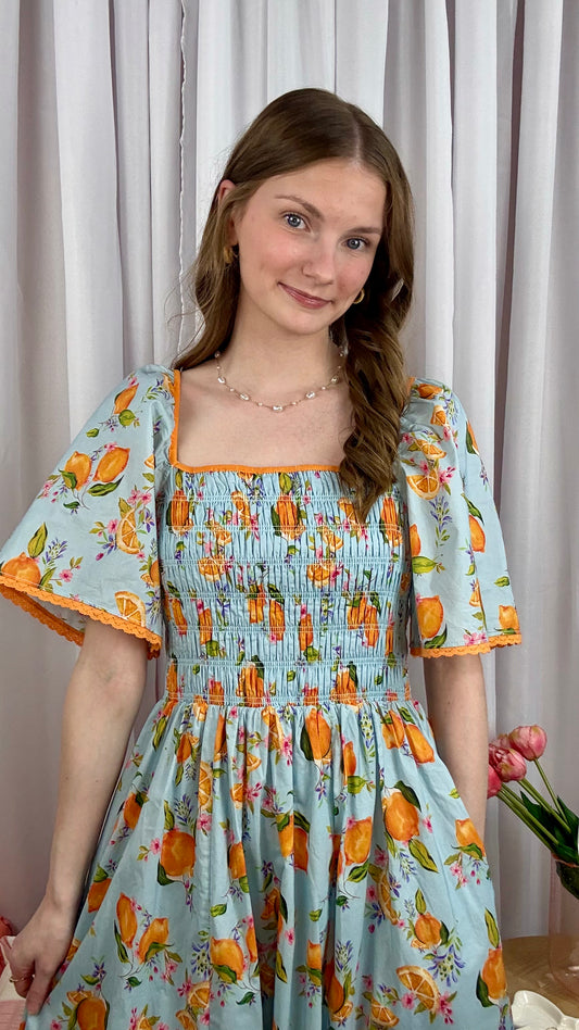 Summertime Orange Maxi Dress