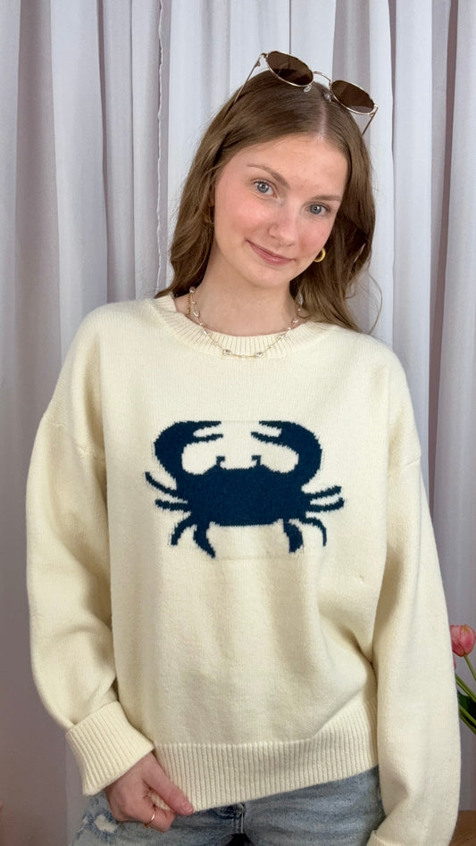 Coastal Crab Knit Sweater