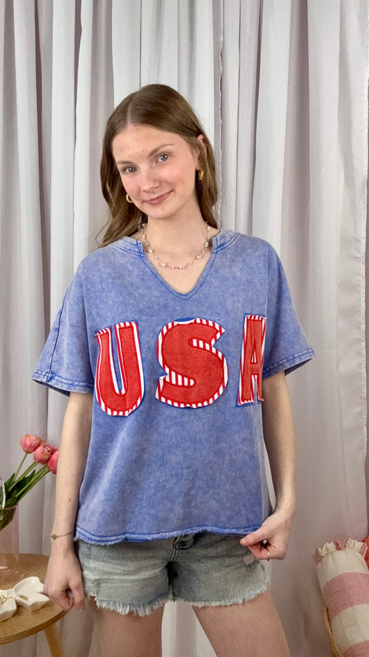 American Dream Patchwork Top