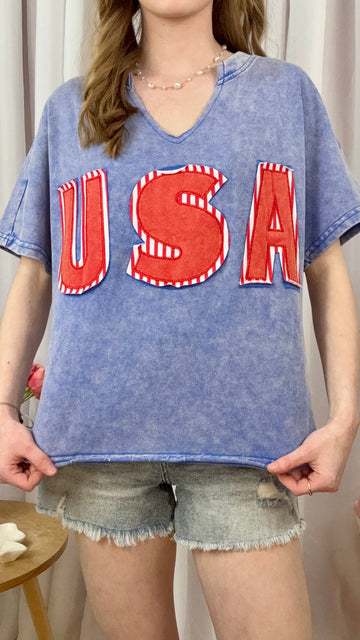 American Dream Patchwork Top