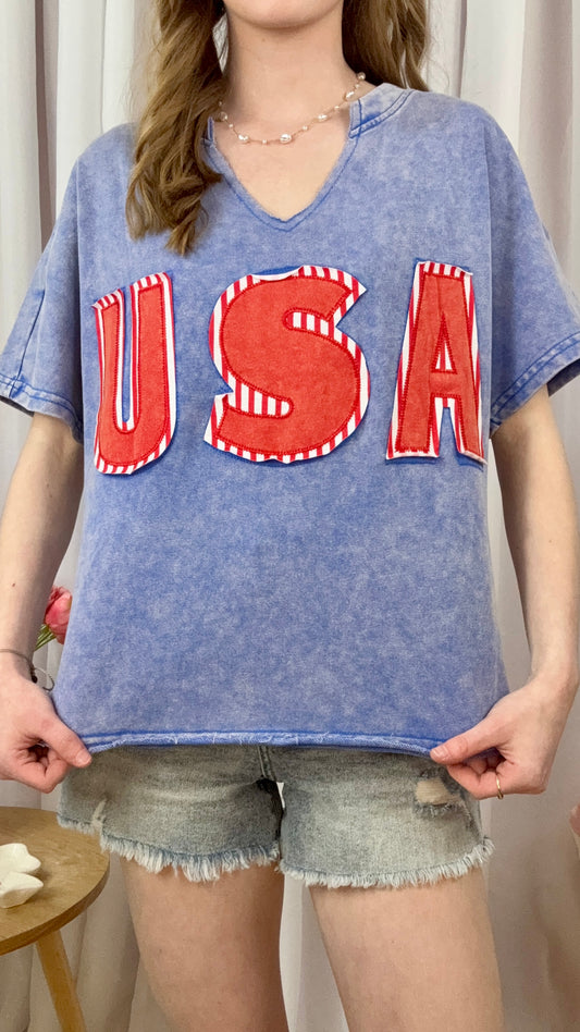American Dream Patchwork Top