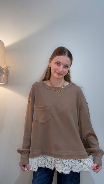 Latte Love Lace Top