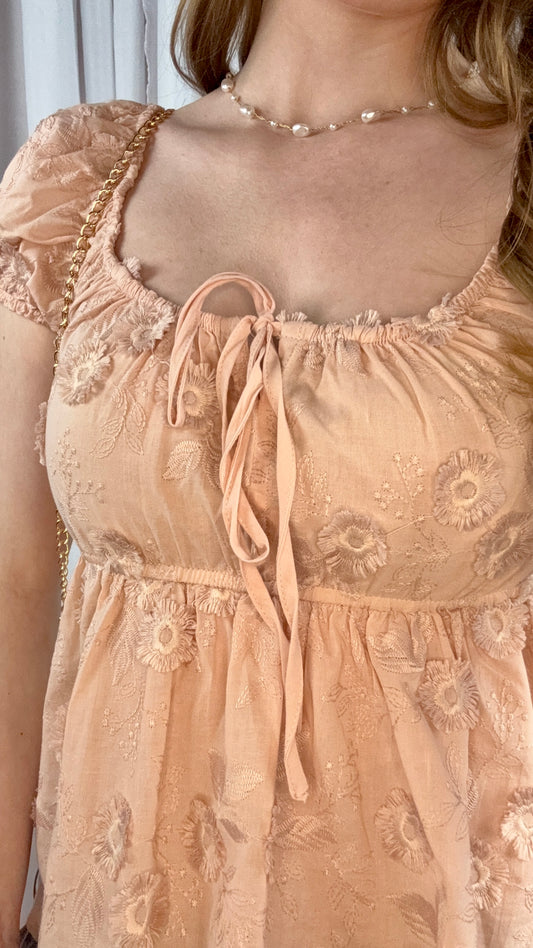 Pretty Blush 3D Floral Top